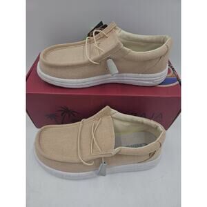 Lamo Women's 7 Beige/Tan Canvas Comfort Slip-on Casual All Year Wear